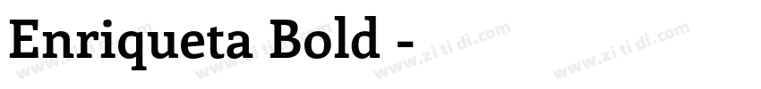 Enriqueta Bold◆字体转换